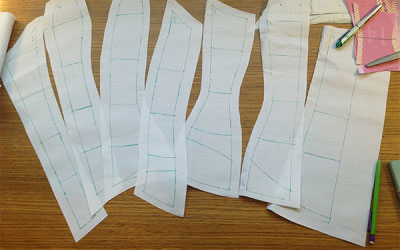 Pattern Pieces For A New Corset Mock-up