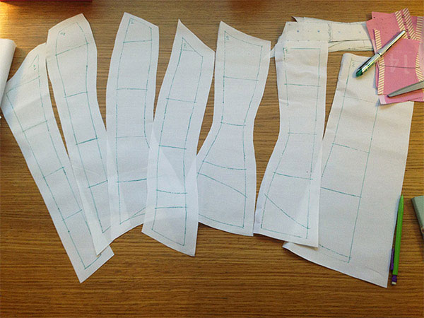 Pattern Pieces For A New Corset Mock-up