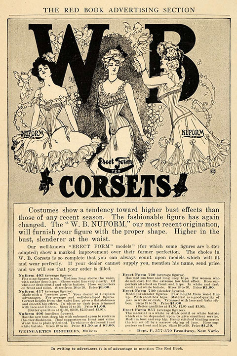 Vintage Corset Adverts - Various Corset Makers 1901 - 1911 - Corset ...
