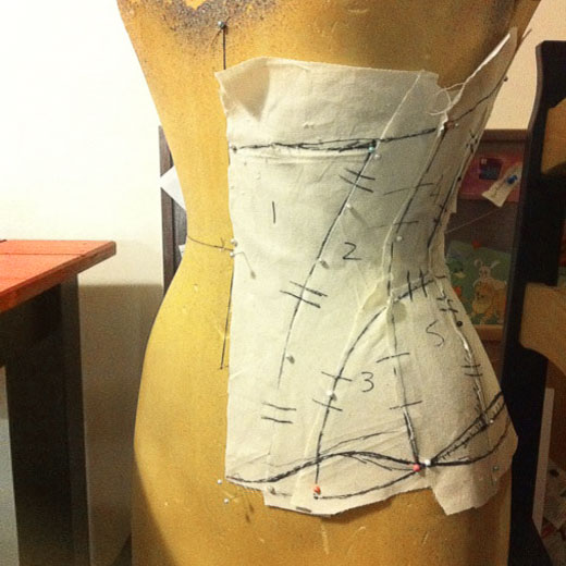 How to make a custom corset pattern using duct tape